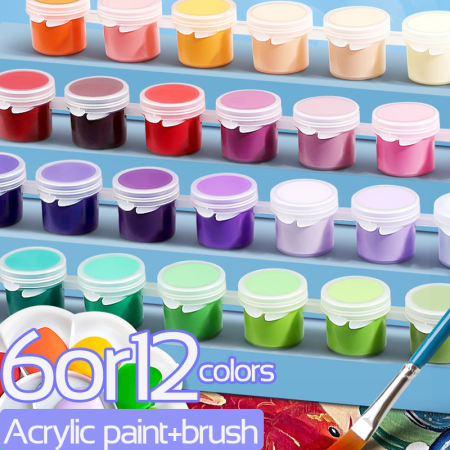 Kids' Acrylic Paint Set - 12/6 Colors - 