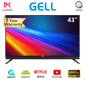 GELL 43" Smart LED TV with Android, YouTube, and Netflix