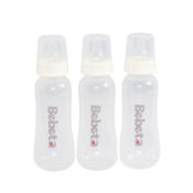 Bebeta 9oz Bottle with Silicone Nipple, 3-pack, White