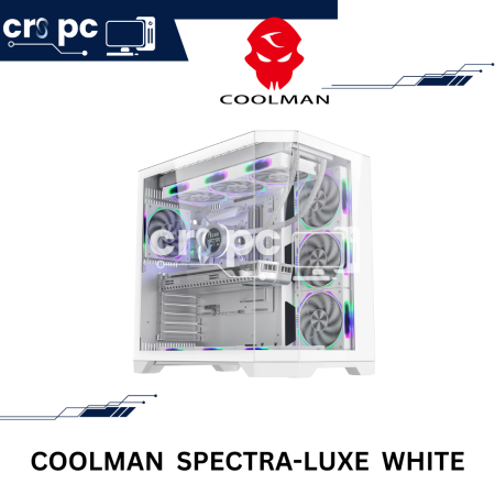 Coolman SPECTRA-LUXE Atx White Dual Chamber Gaming Case