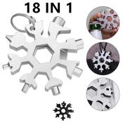 NEXA 18-in-1 Snowflake Wrench Keychain Tool for Outdoor Survival