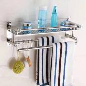 Stainless Steel Wall-Mounted Towel Rack - Single/Double/3 Layer