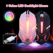 Rainbow LED Gaming Mouse for PC and Laptop