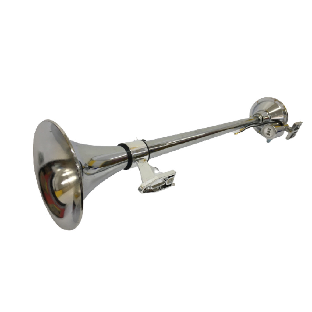 Fanfare horn compressed air horn fog horn chrome with compressor 12V car  truck b