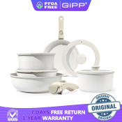 Gipp Non-Stick Cookware Set, 3/5/11 Pcs with Lids