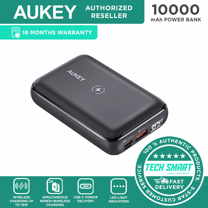 Aukey PB-N83S Basix Mini 20W 10000mah Ultra Compact Power Bank with PD &  Qc3.0
