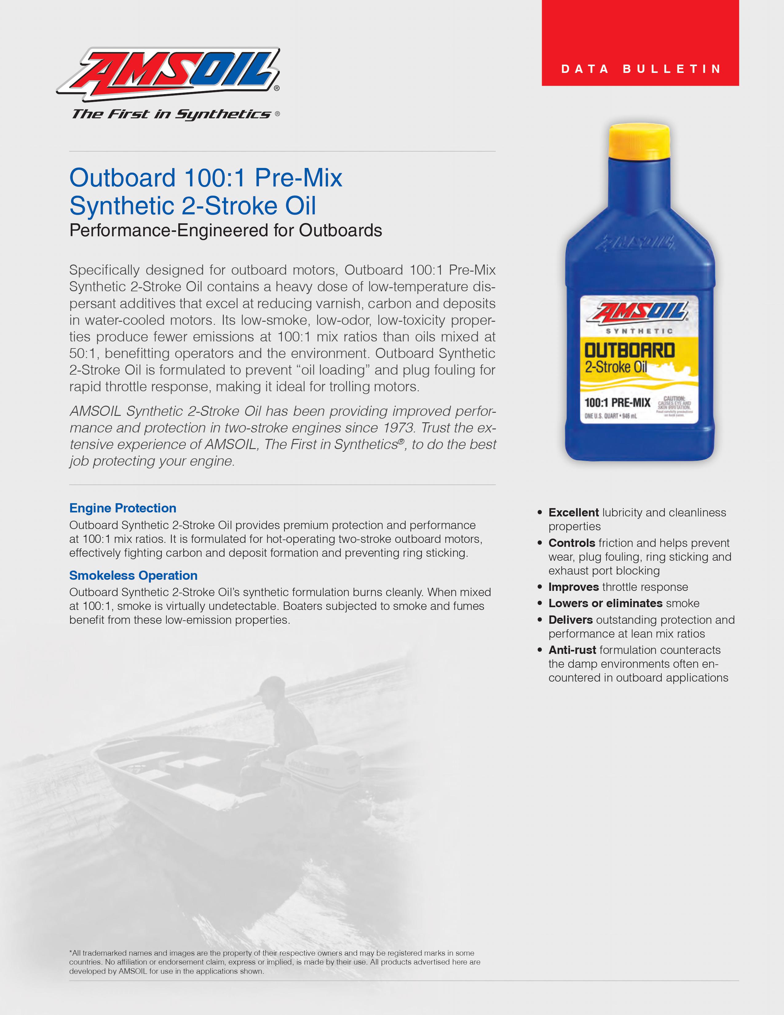 AMSOIL INC. HP Marine 2 Stroke oil, the best oil for your 2 stroke