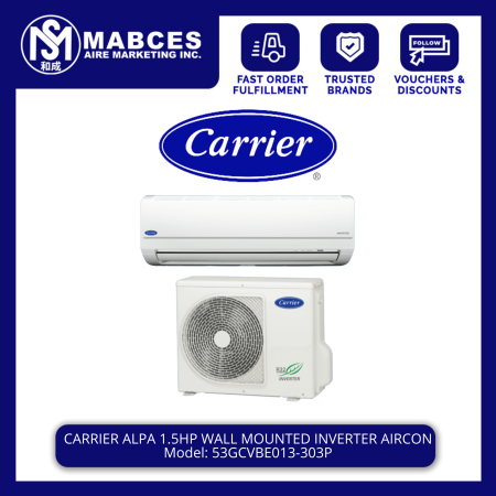 Carrier 1.5HP Alpha Wall-Mounted Inverter Air Conditioner