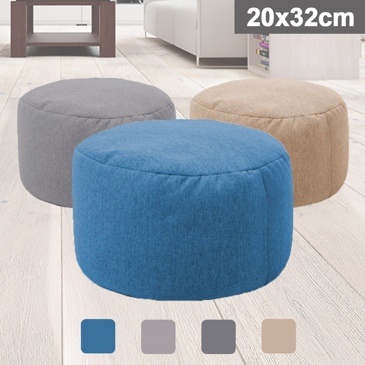 Small Round Beanbag Sofas Cover Waterproof Gaming Bed Chair Seat