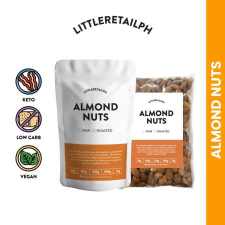 Almond Nuts Raw & Roasted Keto & Low Carb Approved
