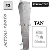 Premium Men's Beige Tan Slacks - Straight Fit, Thick Fabric
