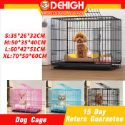 Heavy Duty Double Door Dog Cage with Poop Tray