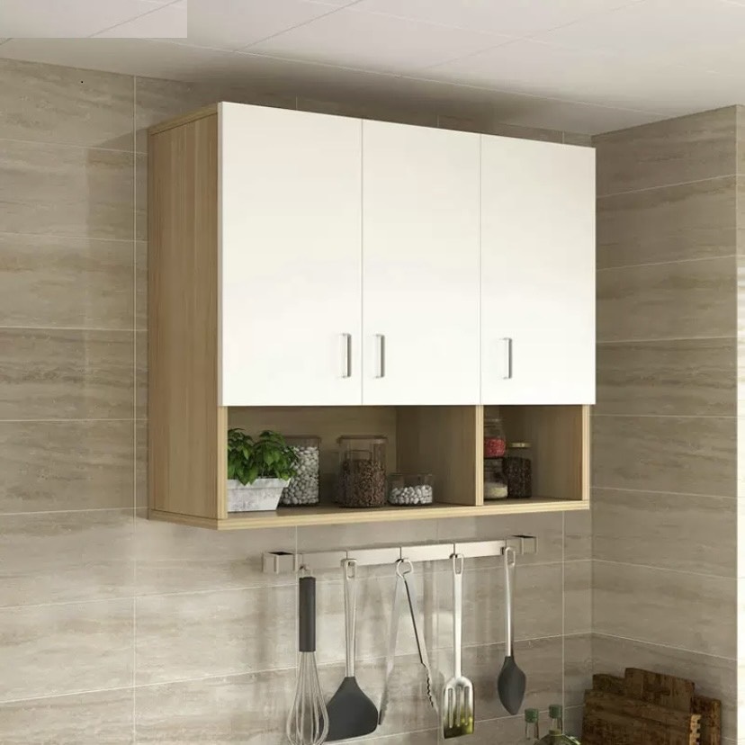 Bàn học tại nhà tích hợp giá sách treo tường có cánh mở BHTop-0033