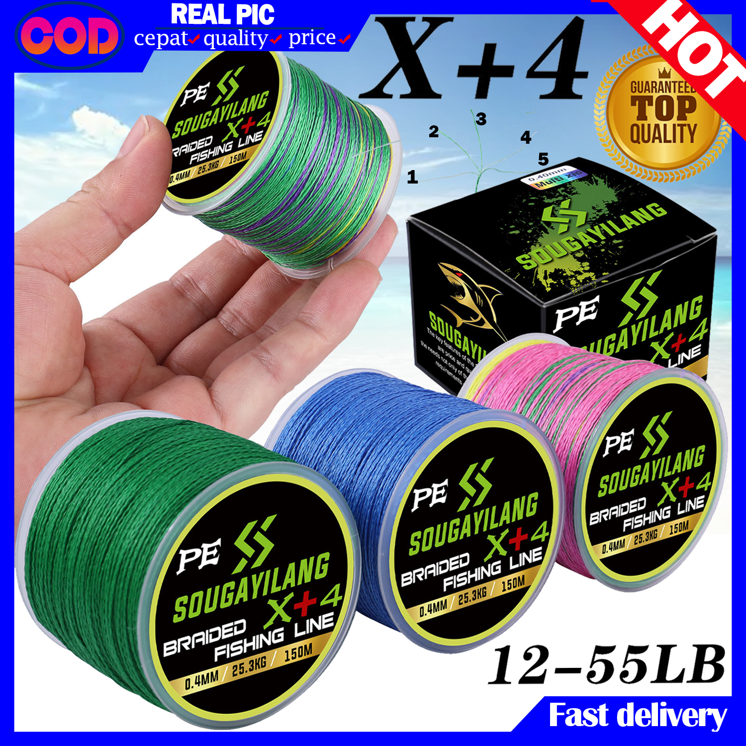 Buy Braided Line For Fishing 8trands 60lb online