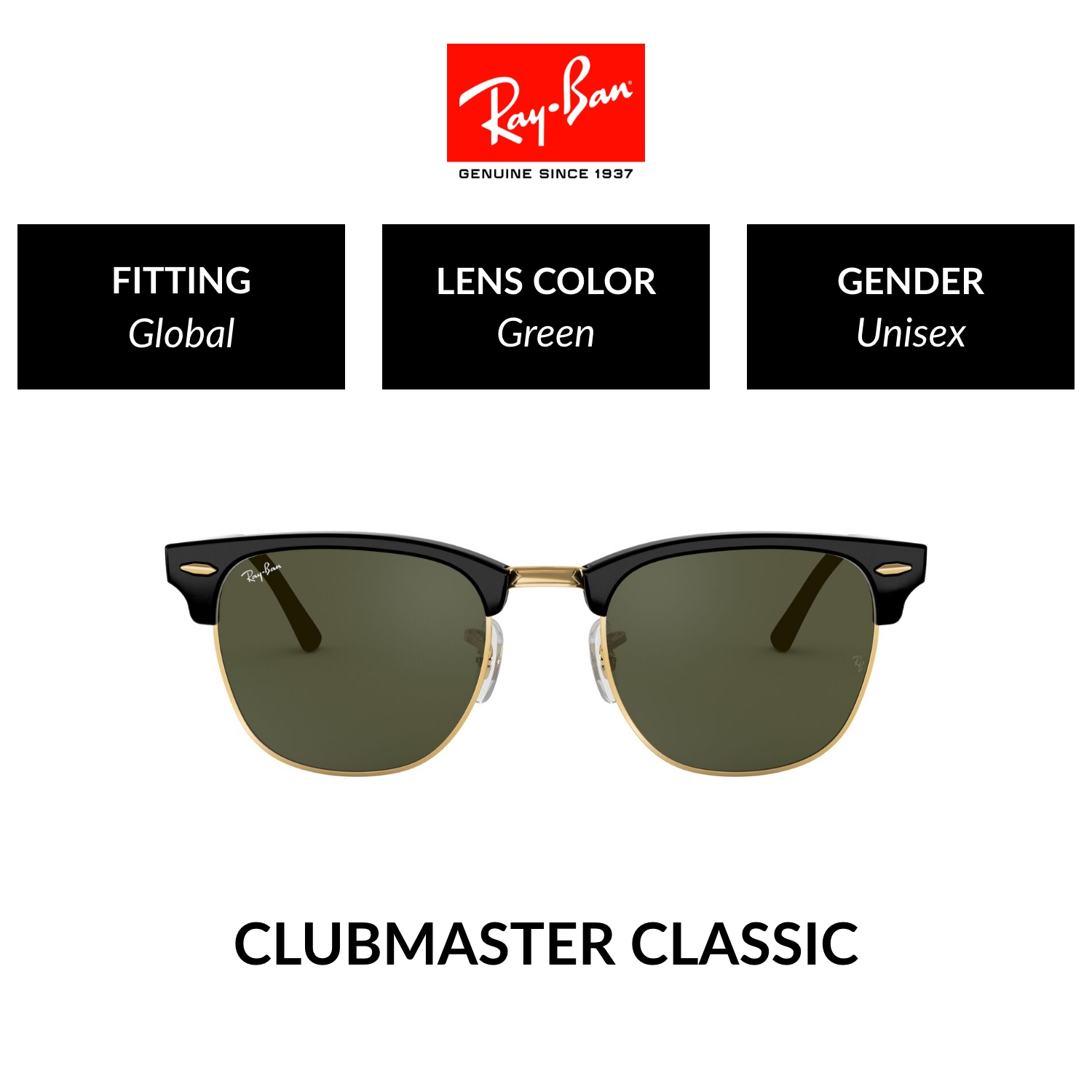 Ray-Ban Clubmaster - RB3016 W0365 - Sunglasses | PH