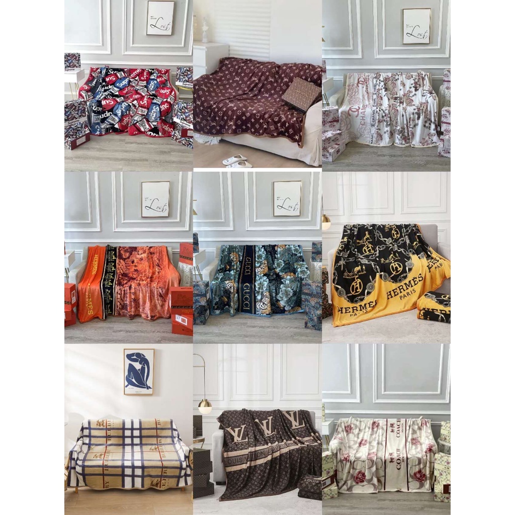 Flannel blankets Louis Vuitton, designer blankets