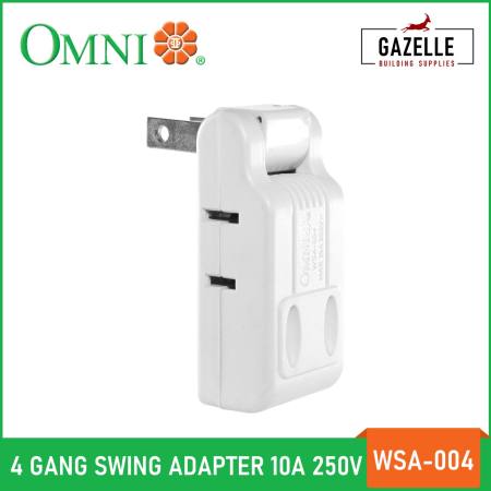 Omni 4-Gang Swing Type Plug Adapter - WSA-004