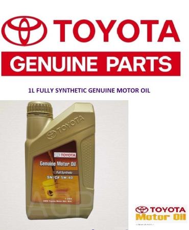 Toyota Genuine Motor Oil Full Synthetic
5W-40 1L