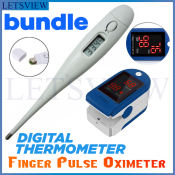 Letsview Digital Thermometer and Fingertip Pulse Oximeter Bundle