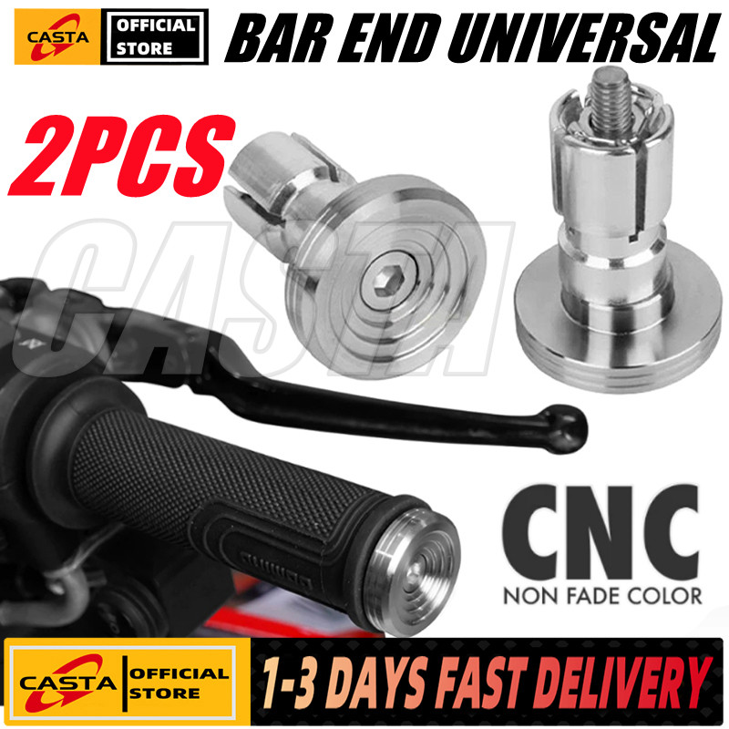 2PCS High Hardness Aluminum Alloy Motorcycle CNC Bar End Quality Sell By Pair Universal Made In Thailand