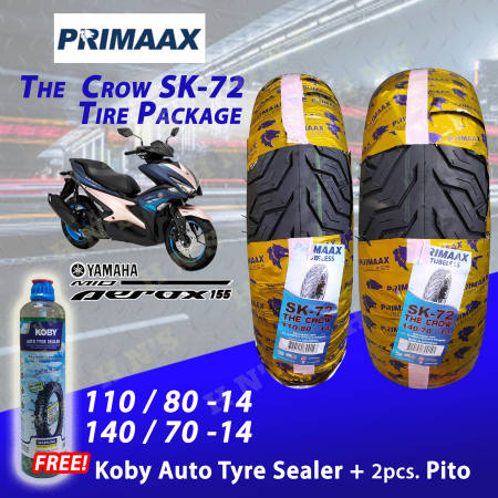 PRIMAAX Tubeless Tires Set for Yamaha Aerox (Front and Rear)