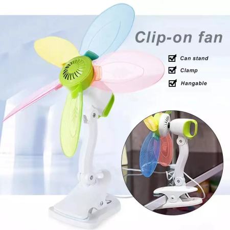 Clip-on Clover Fan - Portable Anti-Heat Electric Fan