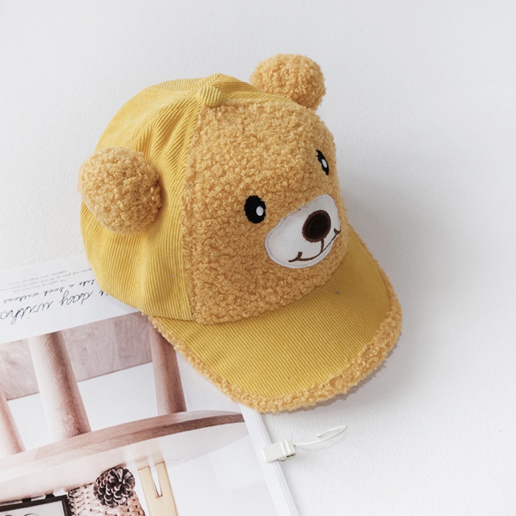 Baby Hats Children Baseball Caps Kids Cartoon Bear Boys And Girls ...