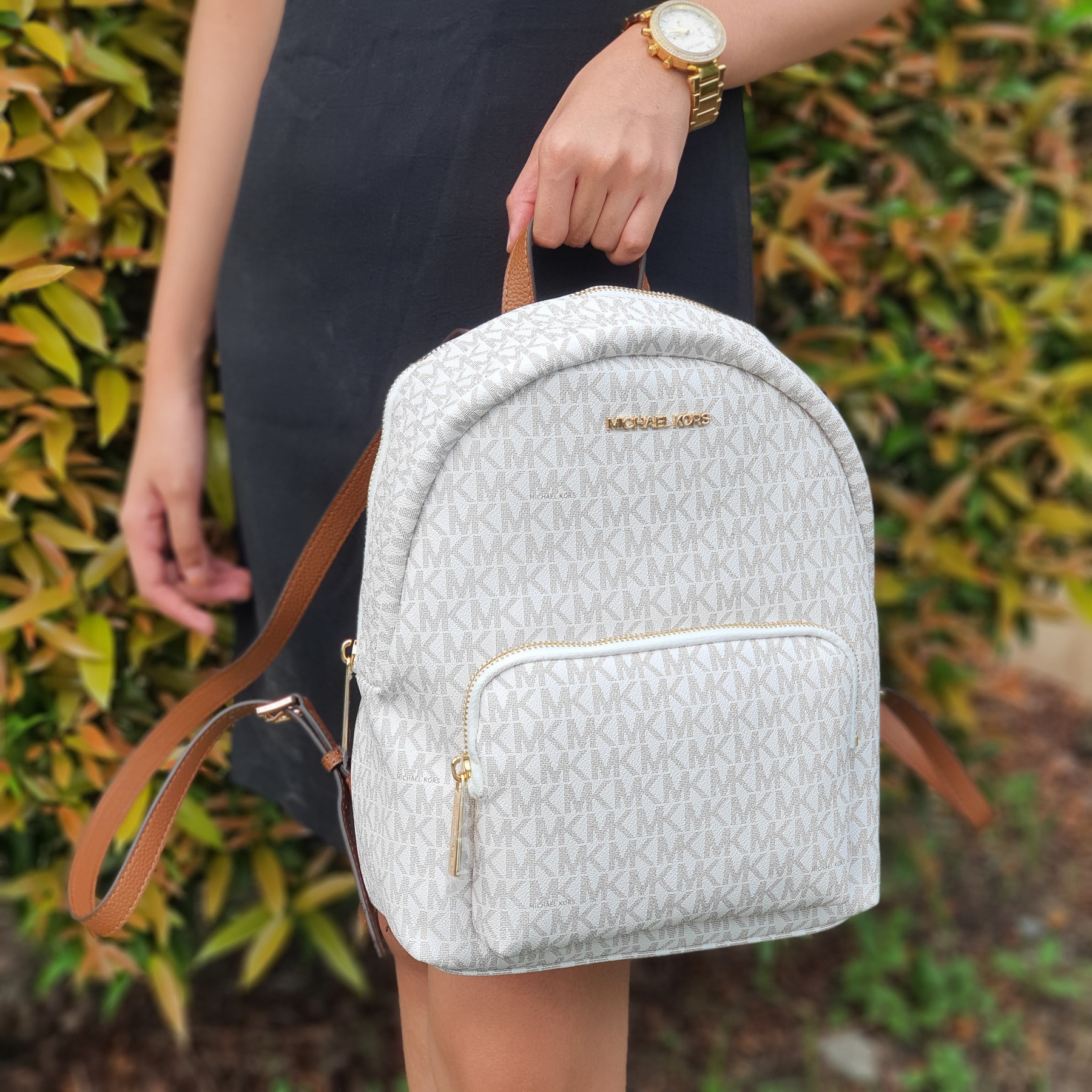 Michael Kors Erin large backpack with vanilla logo print - Michael Kors -  Purchase on Ventis.