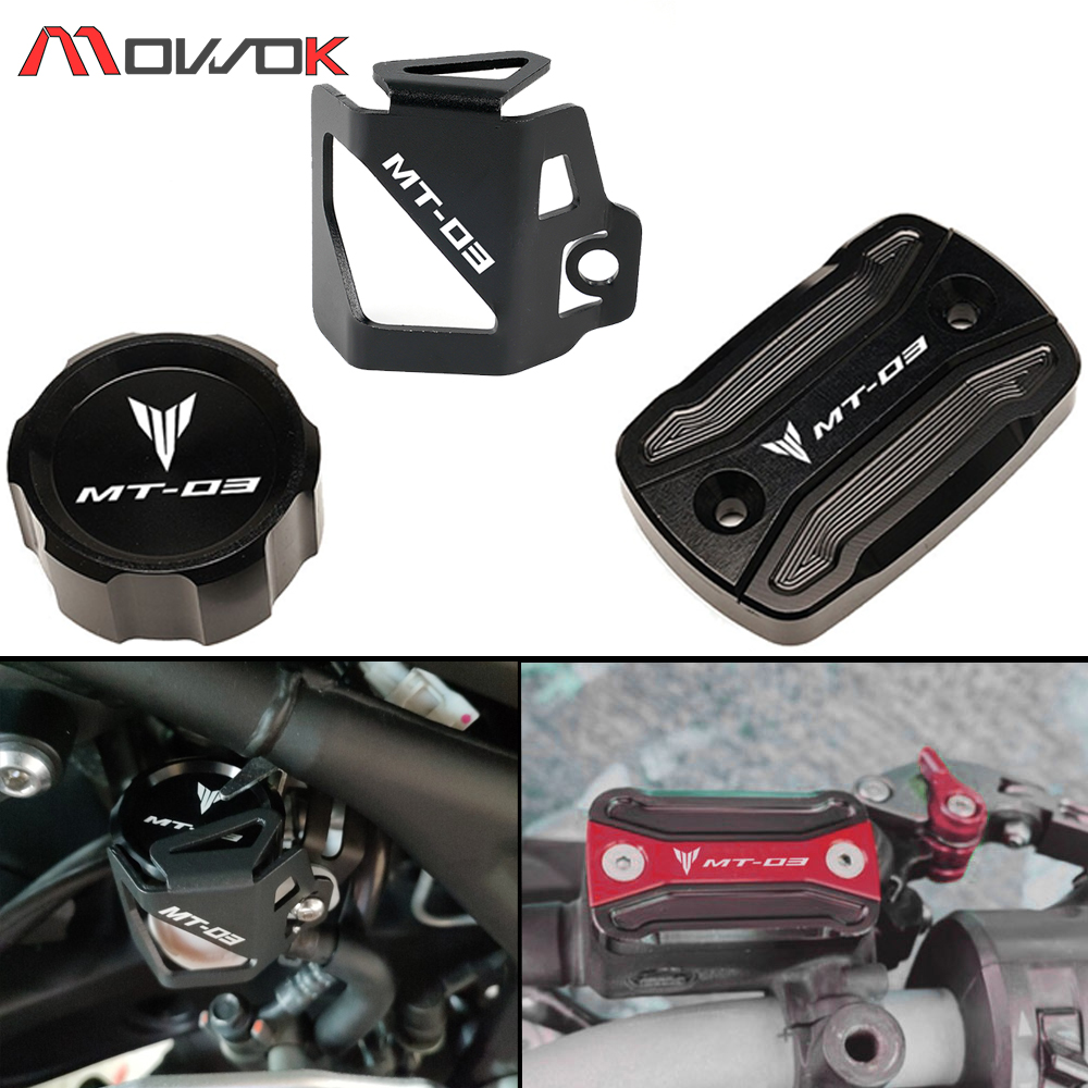 CNC Aluminum Rear Brake Fluid Reservoir Cover Guard For Yamaha MT-03 MT-07 MT-09 MT-10 MT-25