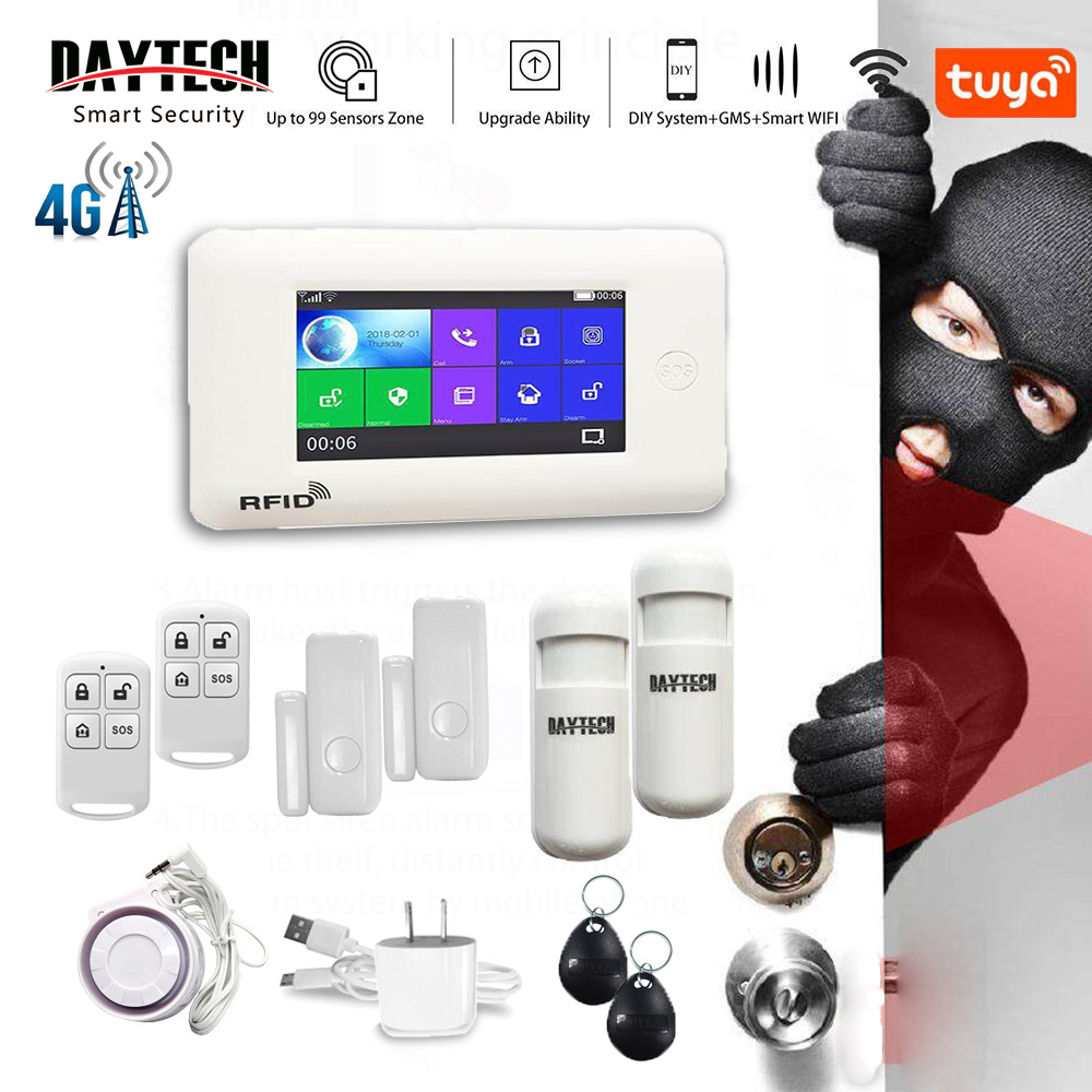 DAYTECH 4G Wireless Home Security System with Alexa & Google