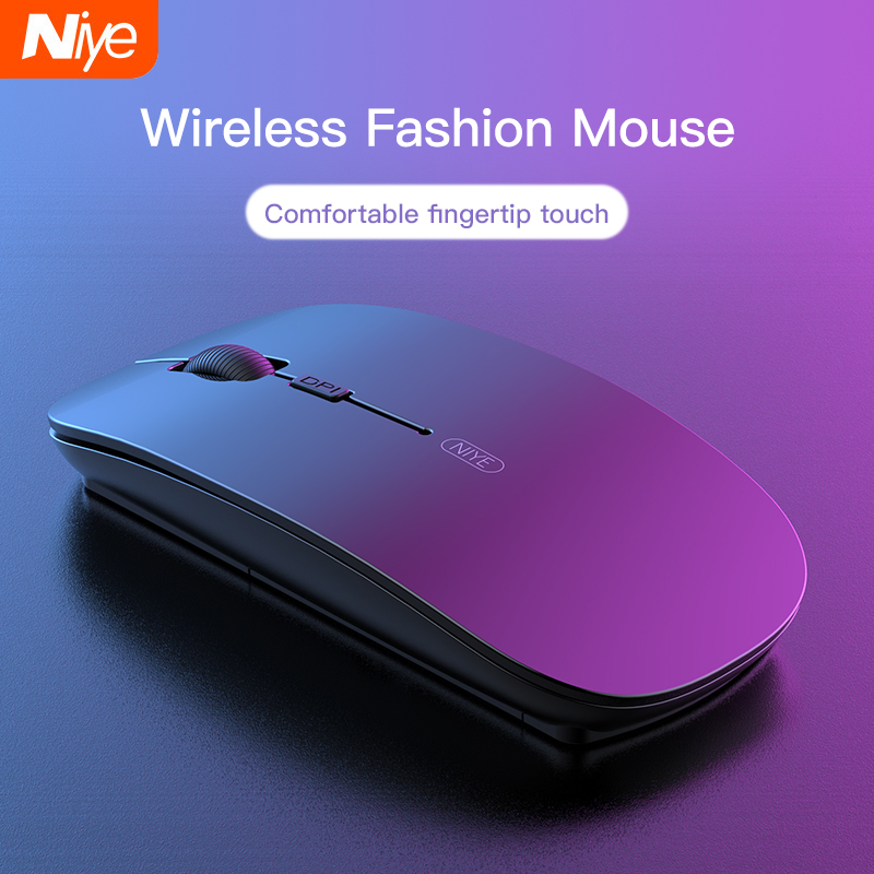 Niye Matte chuột không dây Pin máy tính Chuột USB máy tính cá nhân yên tĩnh chuột 1600DPI Ergonomic Chuột câm 2.4G USB quang Chuột cho Máy Tính Xách Tay PC
