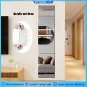 3D Soft Mirror Wall Sticker Square mirror Home Background Wall Flexible Mirror Self-Adhesive Sticker Thickened Diy Acrylic Mirror Living Room Decoration