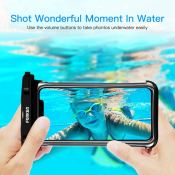FONKEN Waterproof Phone Case: Full View, Transparent, Underwater