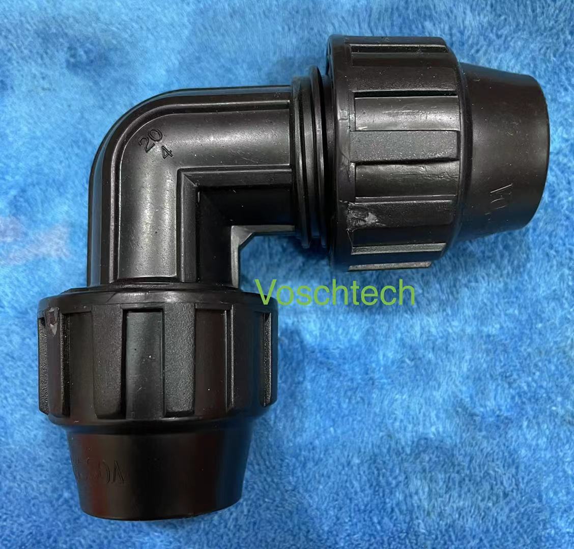 PE PP Compression Fittings Elbow, Size: 1/4 inch, Shape: Equal at