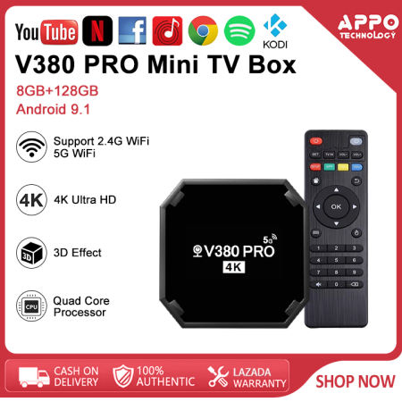 V380 PRO Android TV Box 4K HD Media Player