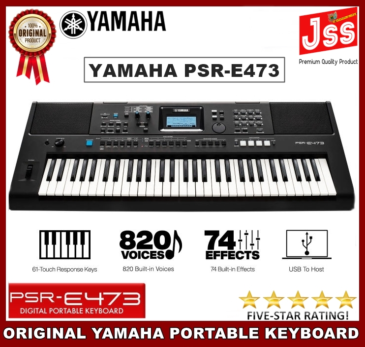 Yamaha PSR-E473 61-key Touch-Sensitive Portable Keyboard