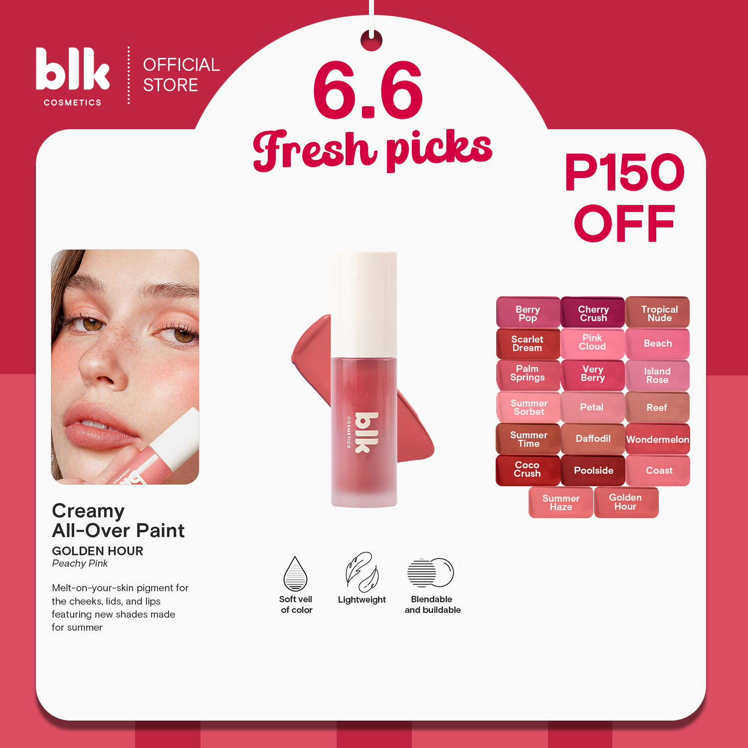 Discount on blk cosmetics  shoes - SKU: blk cosmetics fresh creamy all over paint golden hour