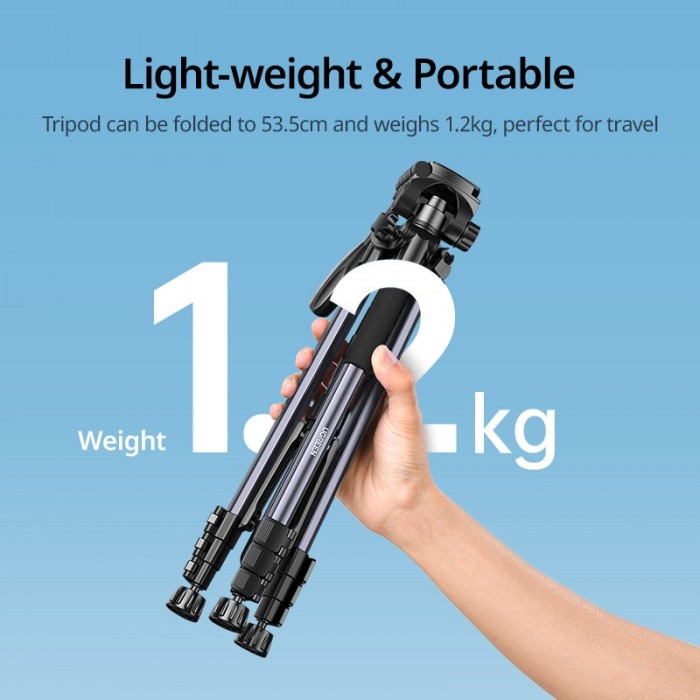 Horizontal Phone Tripod Camera Stand Portable Lightweight Travel