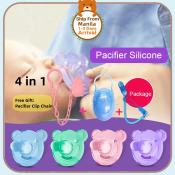 ORI Baby Silicone Pacifier with Plastic Cover, Newborn Comforting Pacifier