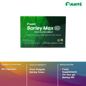 Sante Barley Max Capsule - Organic Vegan New Zealand Grass