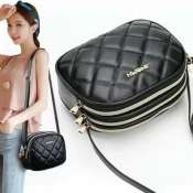 Korean fashion tide Messenger bag 3 zipper Sling Bag #077