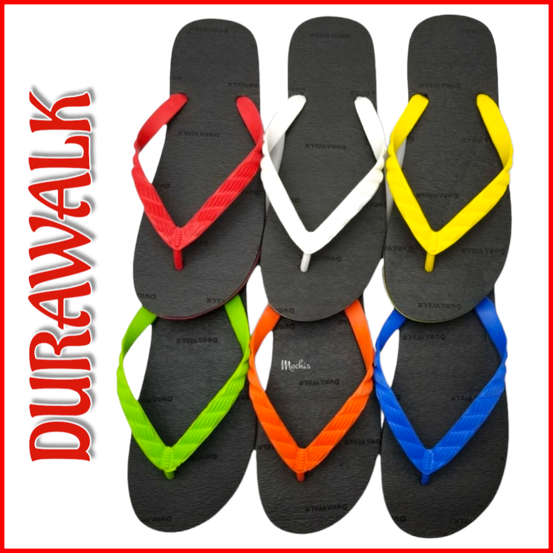 Durawalk Black Top Unisex rubber flipflops for all occasions