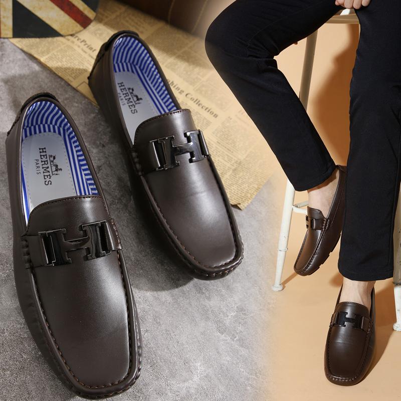 hermes leather slippers