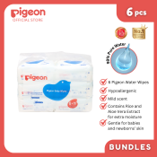 PIgeon Baby Wipes 80's Water Base Refill PK6