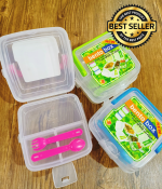 Kids Bento Box with Handle, 4 Dividers & Utensils