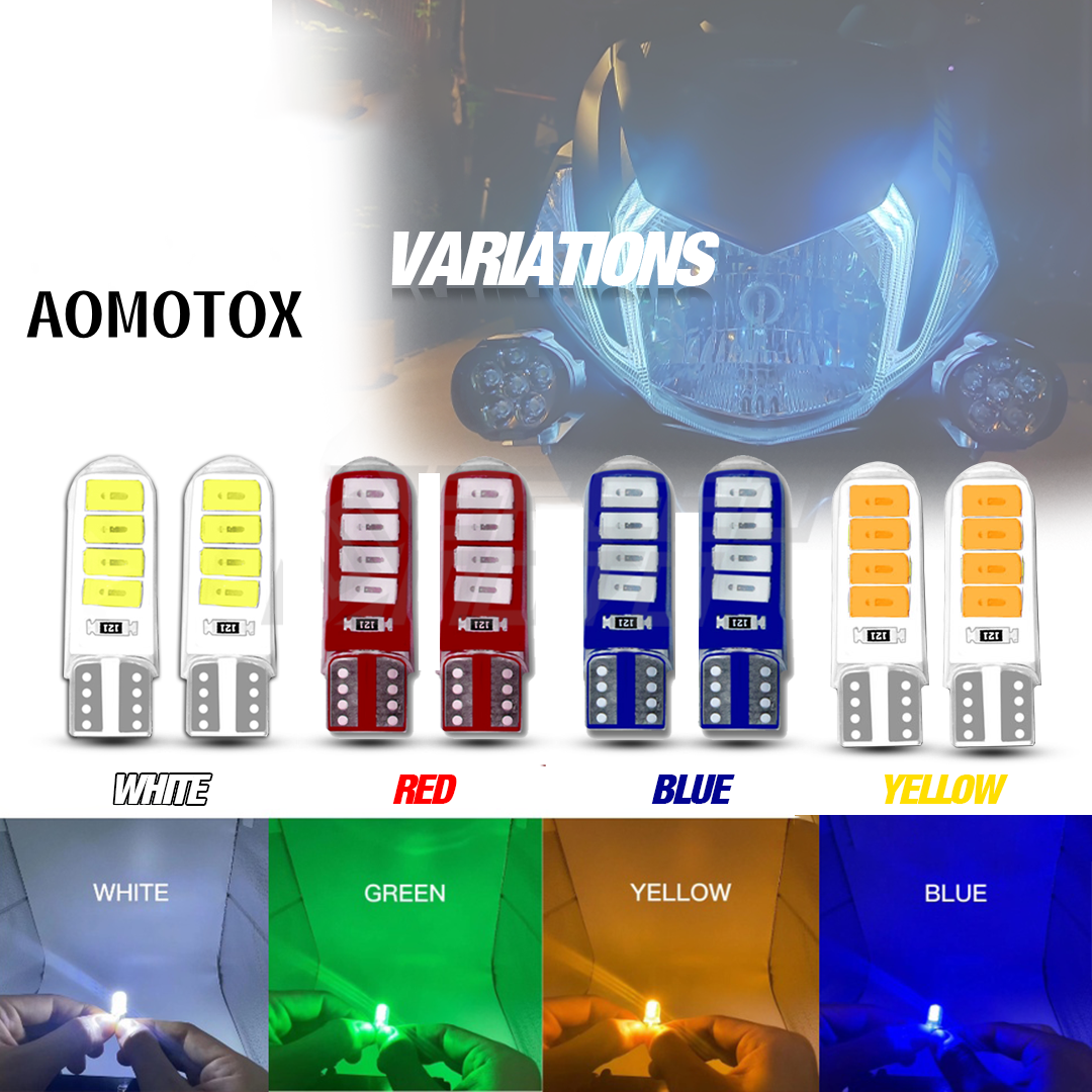 Motorcycle 6 LED T10 Park Light Set by Brand