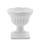 White Wave Design Pvc Plastic Plastic Trumpet Flower Vase