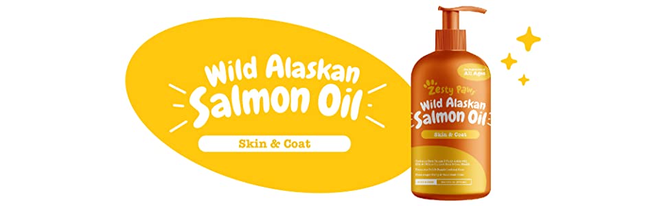 Zesty Paws Pure Wild Alaskan Salmon Oil for Cats and Dogs, 32 Fl. Oz. 