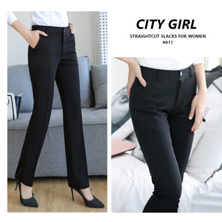 KNY Women's Straightcut Slim Slacks - Business Formal Wear