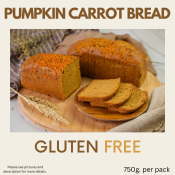 Pumpkin Carrot Loaf - Healthier Bread /Sugar Free/Gluten Free/Diabetic Friendly/Gluten Free Flour - Hearty Bread Product